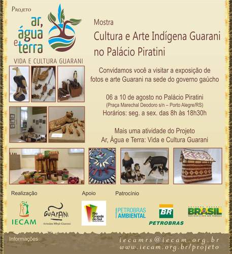 Aberta a exposição de arte indígena Guarani no Palácio Piratini